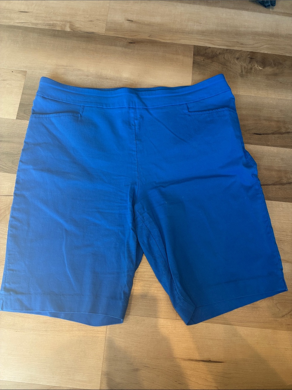 Time and Tru Women's Bright Blue Hybrid Pull-On Shorts